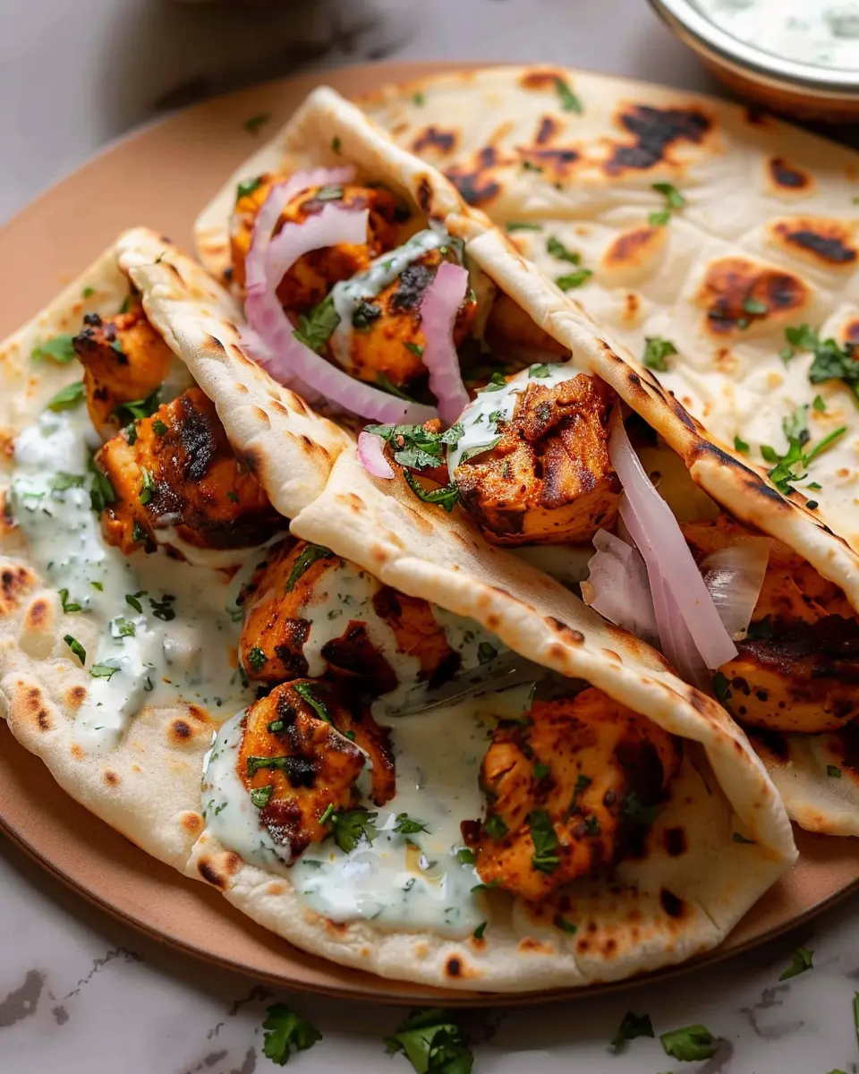 Chicken Tikka Naan Wraps: Easy and Flavorful Homemade Delight