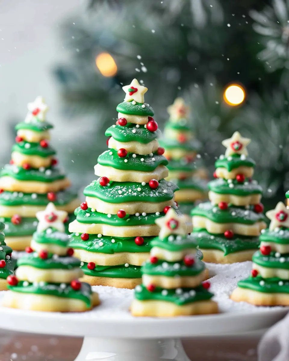 Easy Stacked Sugar Cookie Christmas Trees for a Delicious Holiday Treat