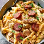 Creamy Cajun Sausage Pasta (One Pot)