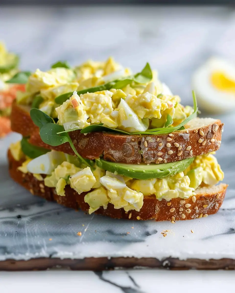 Avocado Egg Salad Sandwich: Easy Recipe with Turkey Bacon Twist