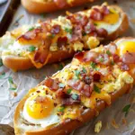 Bacon, Egg, and Cheese Breakfast Boats