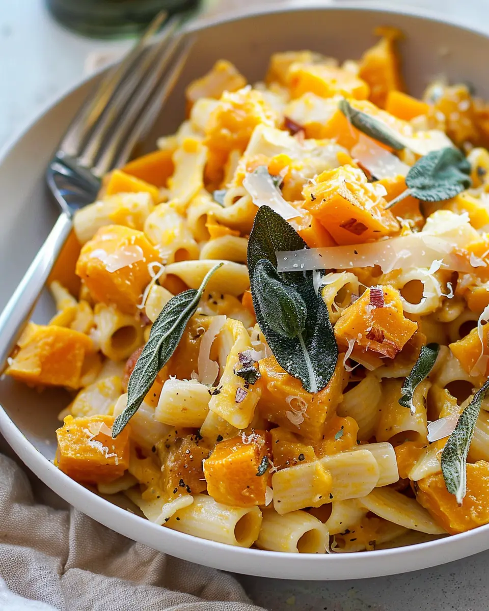 Butternut Squash Sage Pasta: Easy Comfort Food with Turkey Bacon