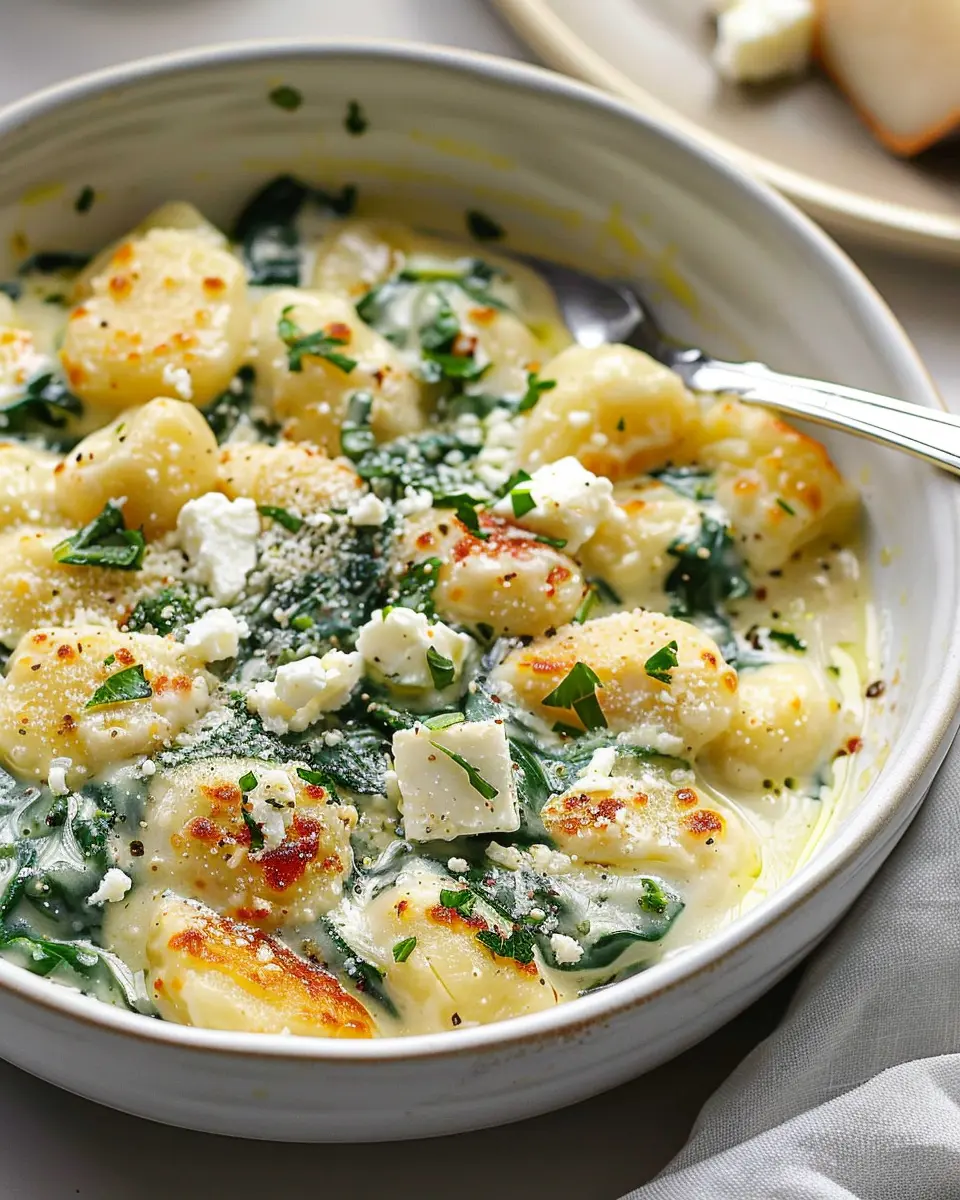 Creamy Gnocchi with Spinach: An Indulgent Recipe with Feta