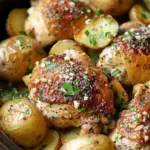 Garlic Parmesan Crockpot Chicken and Potatoes