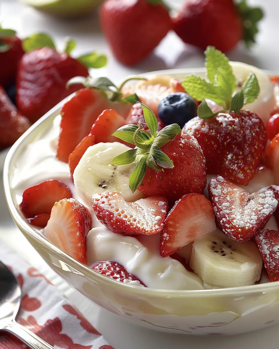 Strawberry and Yogurt Fruit Salad: The Best Easy Treat for You