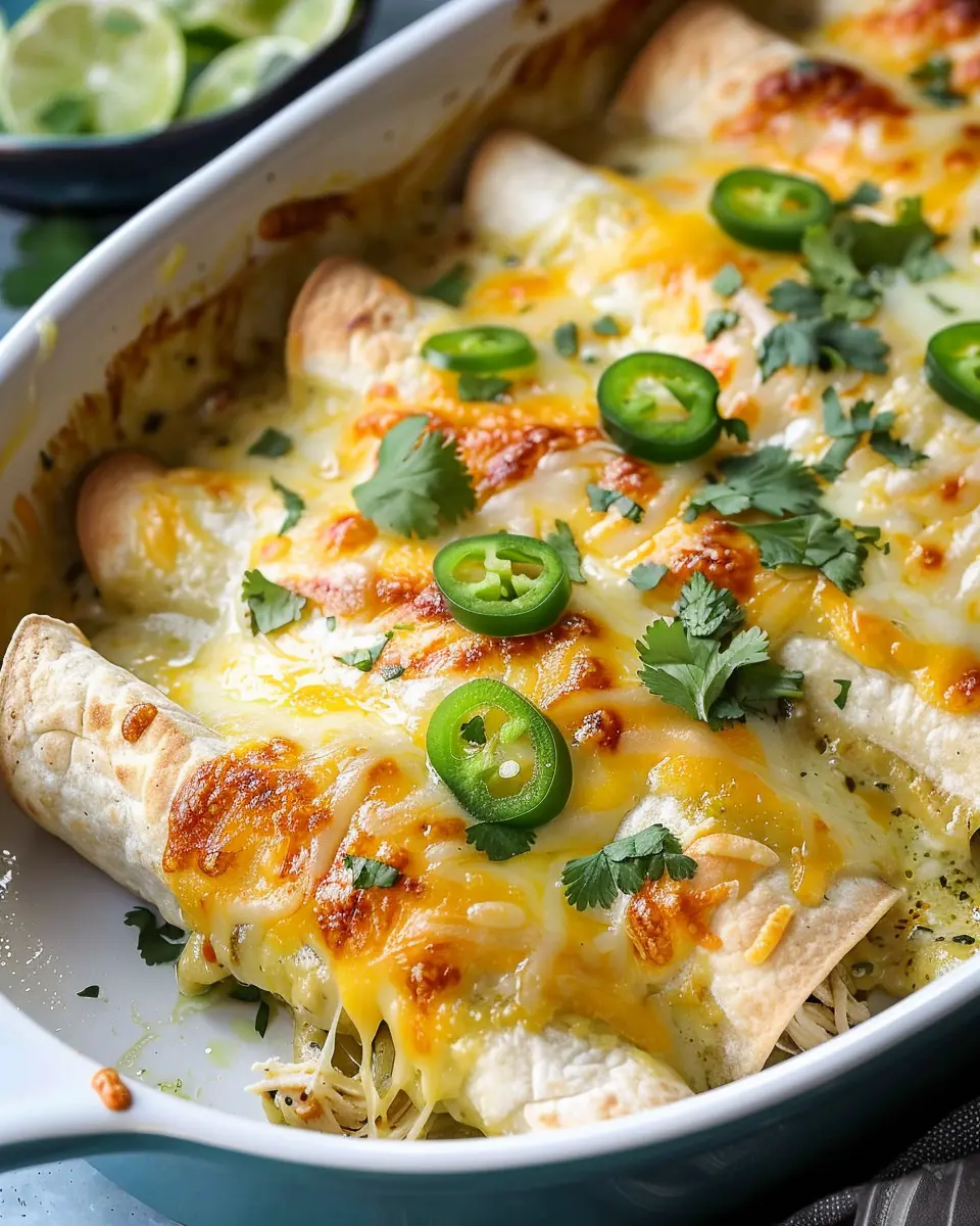 Green Enchiladas with Chicken: Easy Cream Cheese Filling Recipe