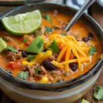 Creamy Beef Taco Soup