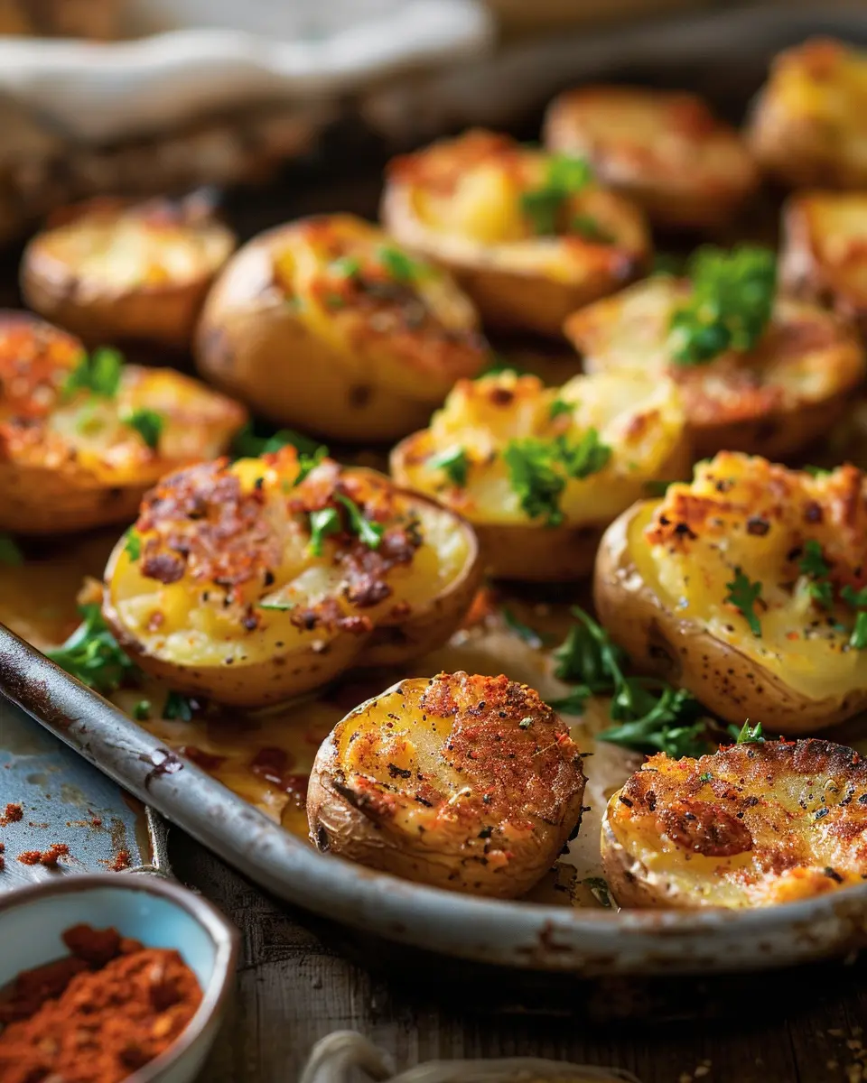 Smashed Potatoes with Paprika and Cumin for a Flavorful Twist