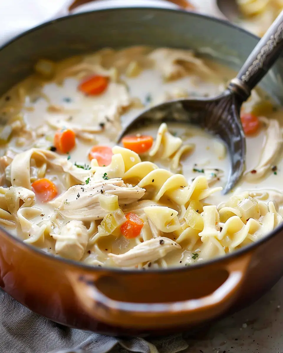 Creamy Chicken Noodle Soup with Turkey Bacon: A Cozy Delight