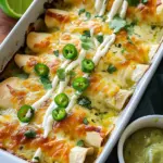 Green Enchiladas with Chicken Cream Cheese Filling
