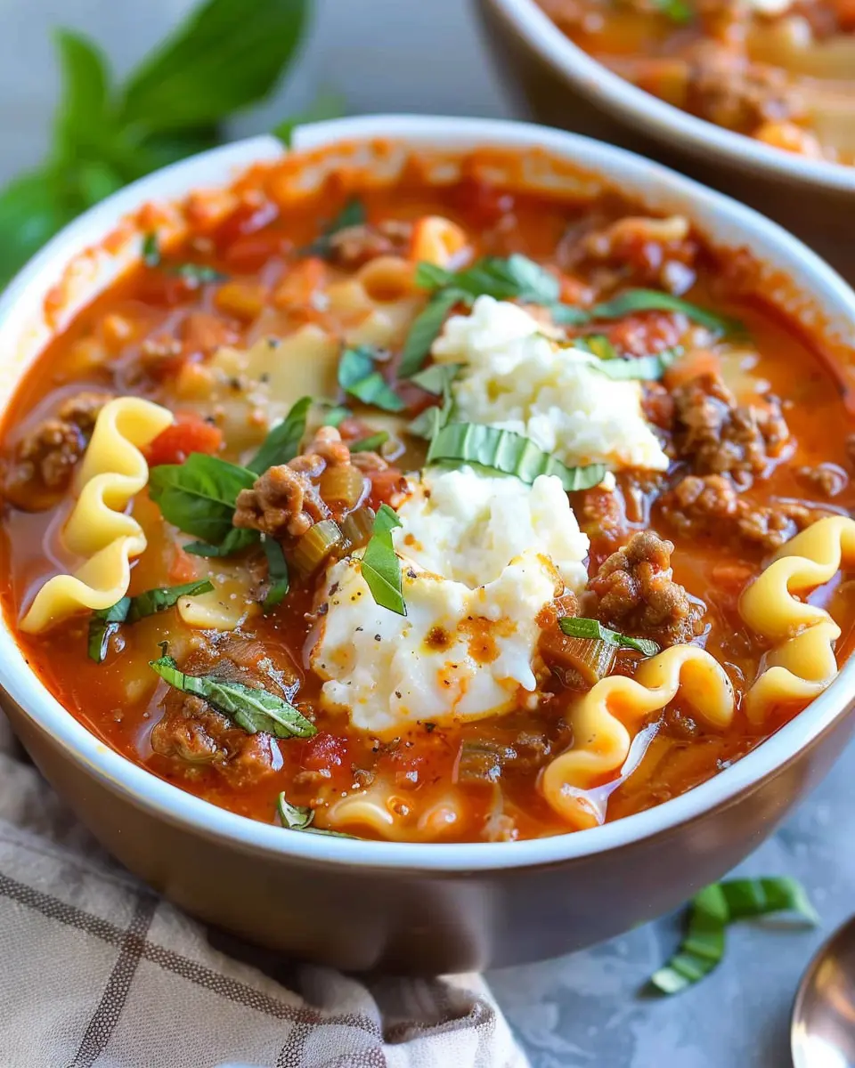 Lasagna Soup: Indulgent Comfort Food with Turkey Bacon Twist