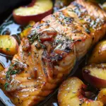 Bourbon Peach Roasted Salmon