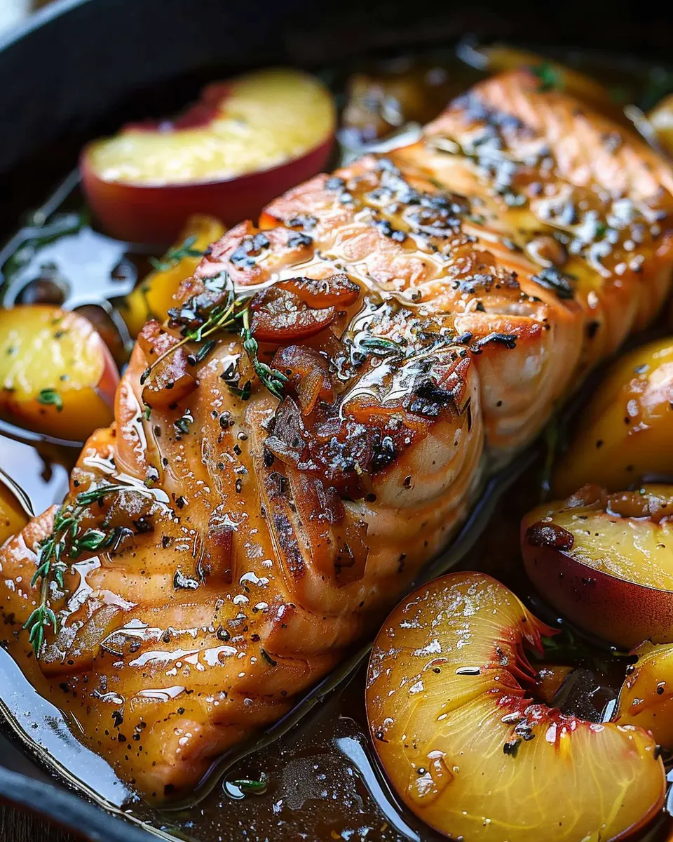 Bourbon Peach Roasted Salmon: A Juicy Twist on Dinner Delights
