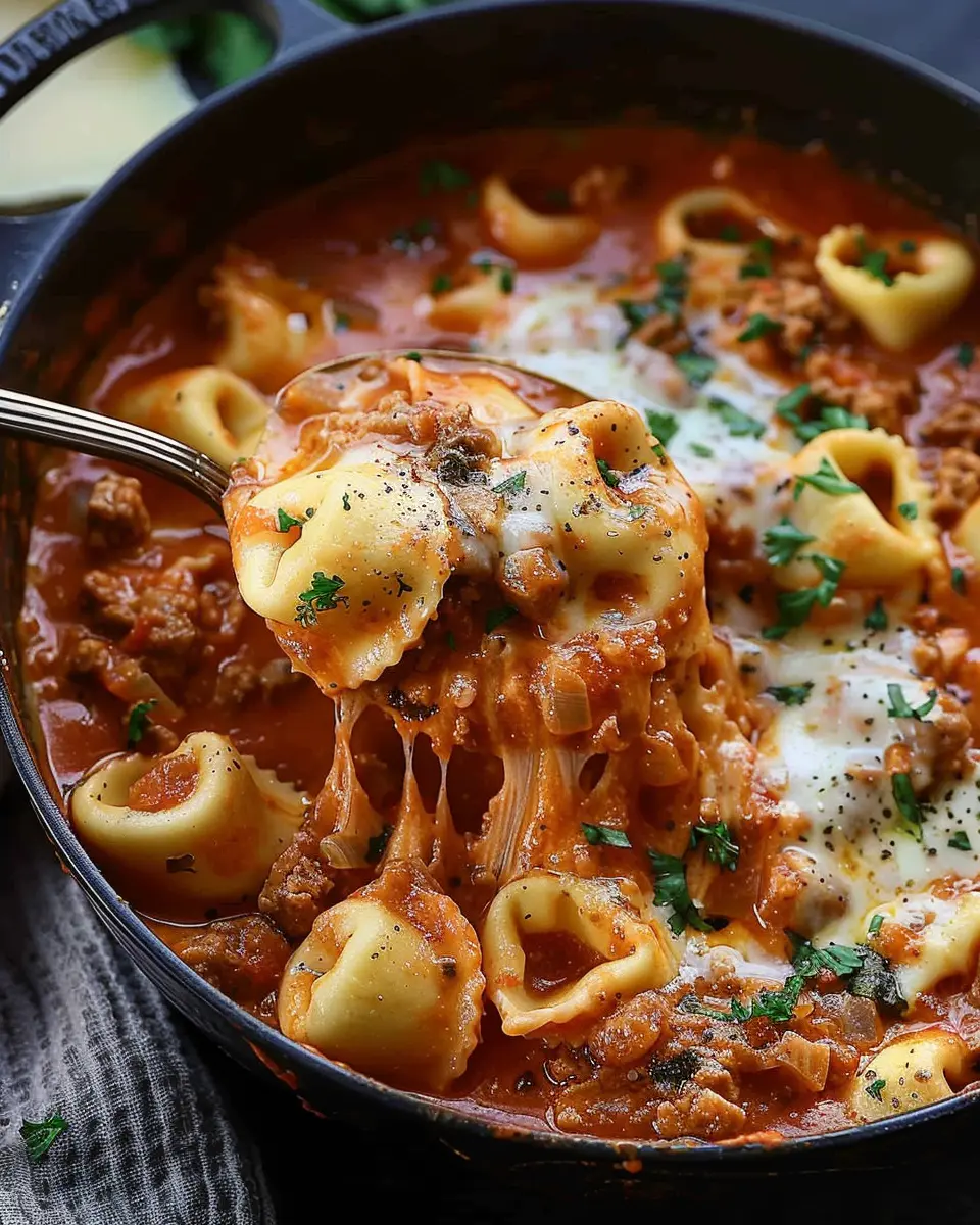 Hearty Tortellini Lasagna Soup: A Cozy, Comforting Delight