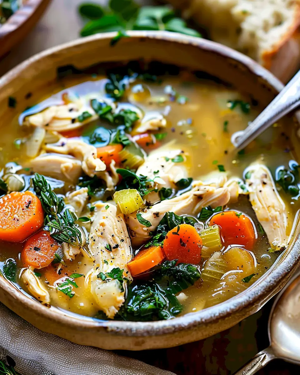 Tuscan Style Chicken Soup: Cozy Comfort with Turkey Bacon Delight