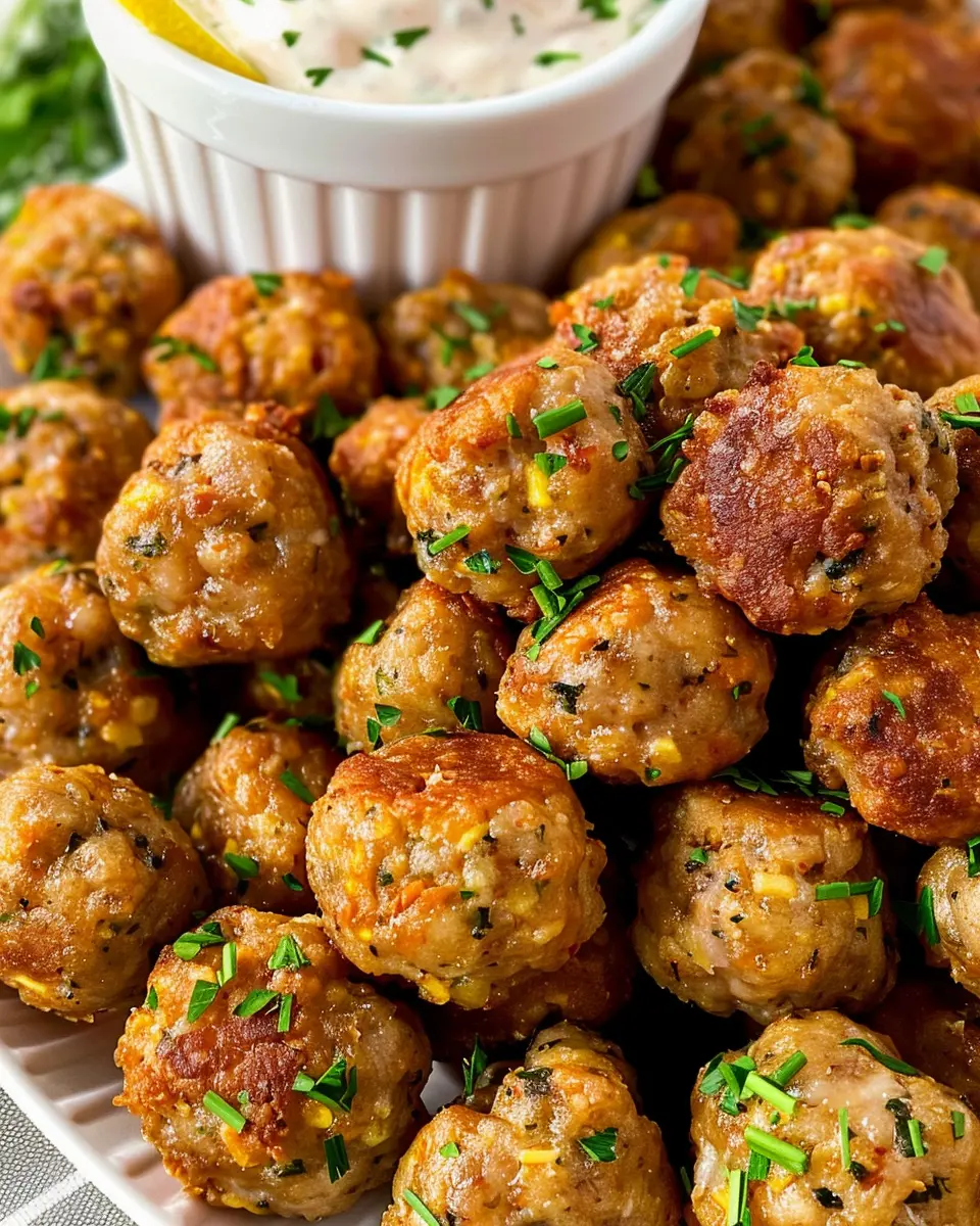 Best Creole Sausage Balls with Turkey Bacon and Chicken Ham Delight