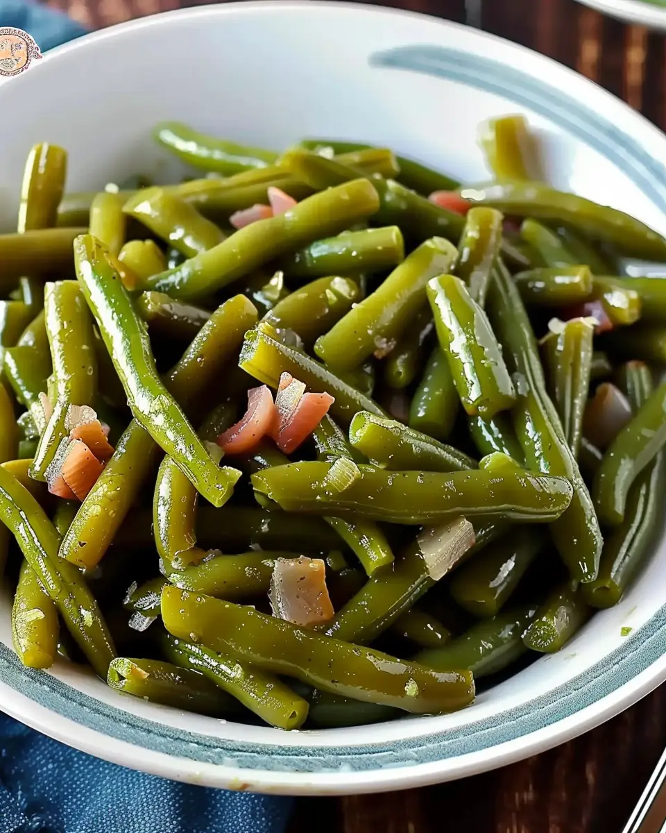 Copycat Cracker Barrel Country Green Beans with Turkey Bacon Twist