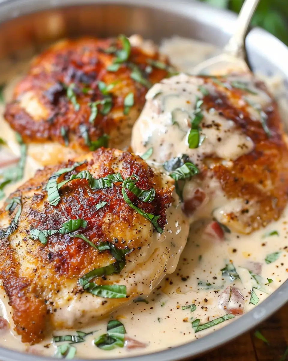 Chicken in Basil Cream Sauce: Easy Indulgence for Home Chefs