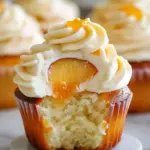 The Best Honey Peach Cream Cheese Cupcakes