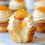 The Best Honey Peach Cream Cheese Cupcakes