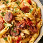 Creamy Cajun Sausage Pasta (One Pot)