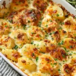 Roasted Garlic Potatoes au Gratin