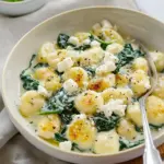Creamy Gnocchi with Spinach and Feta Recipe