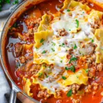 One Pot Lasagna Soup
