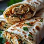 Cheesy Garlic Chicken Wraps