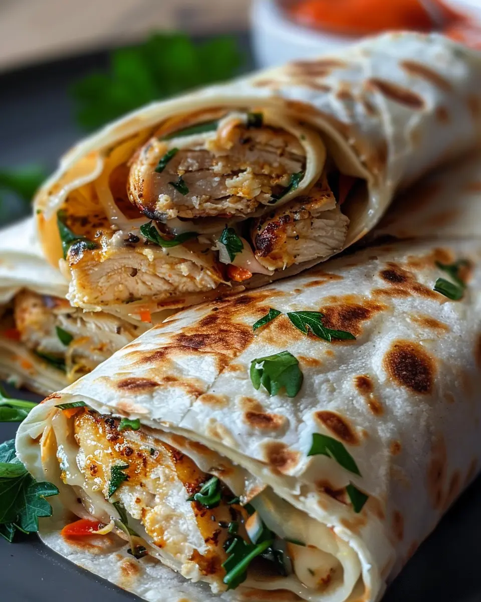 Cheesy Garlic Chicken Wraps: Easy Comfort Food for Everyone