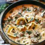 Creamy Sausage Tortellini Soup