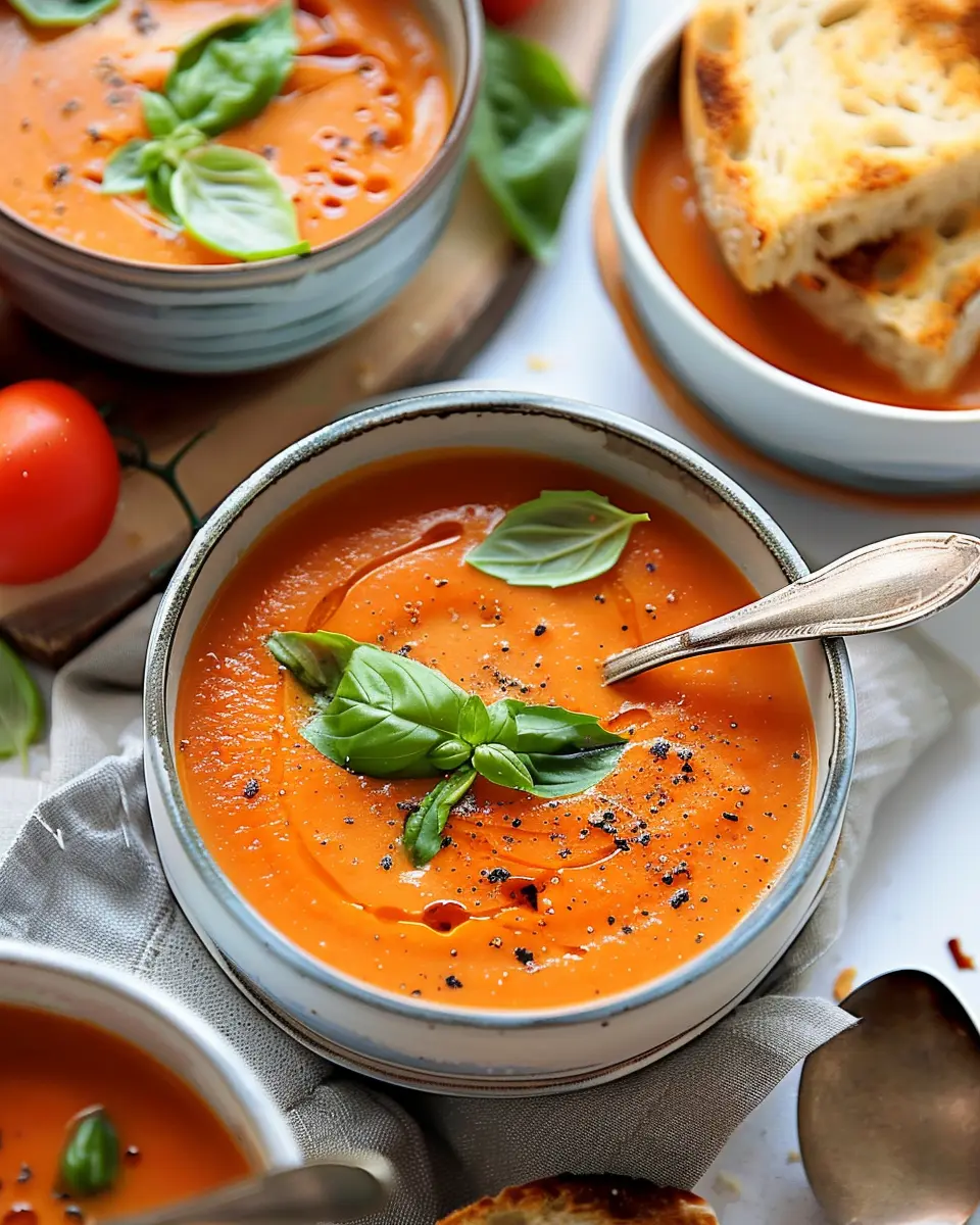 Middle-of-Winter Creamy Tomato Soup Recipe with Turkey Bacon