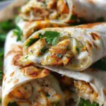 Cheesy Garlic Chicken Wraps