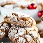 Soft and Spiced Gingerbread Crinkle Cookies