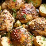Garlic Parmesan Crockpot Chicken and Potatoes