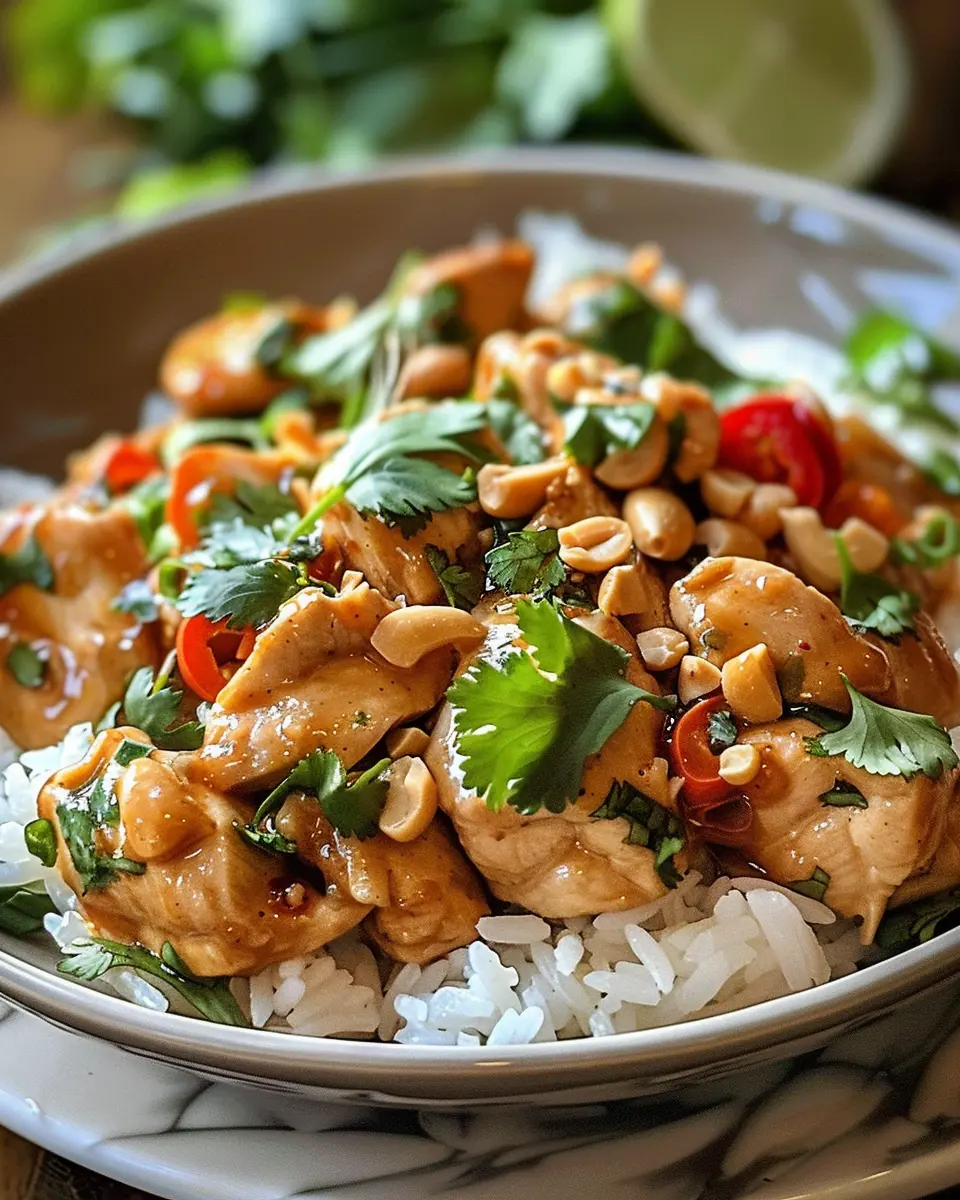 Irresistible Thai Peanut Chicken: Easy Recipe for Home Chefs