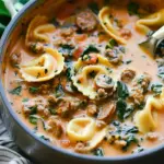 Creamy Sausage Tortellini Soup
