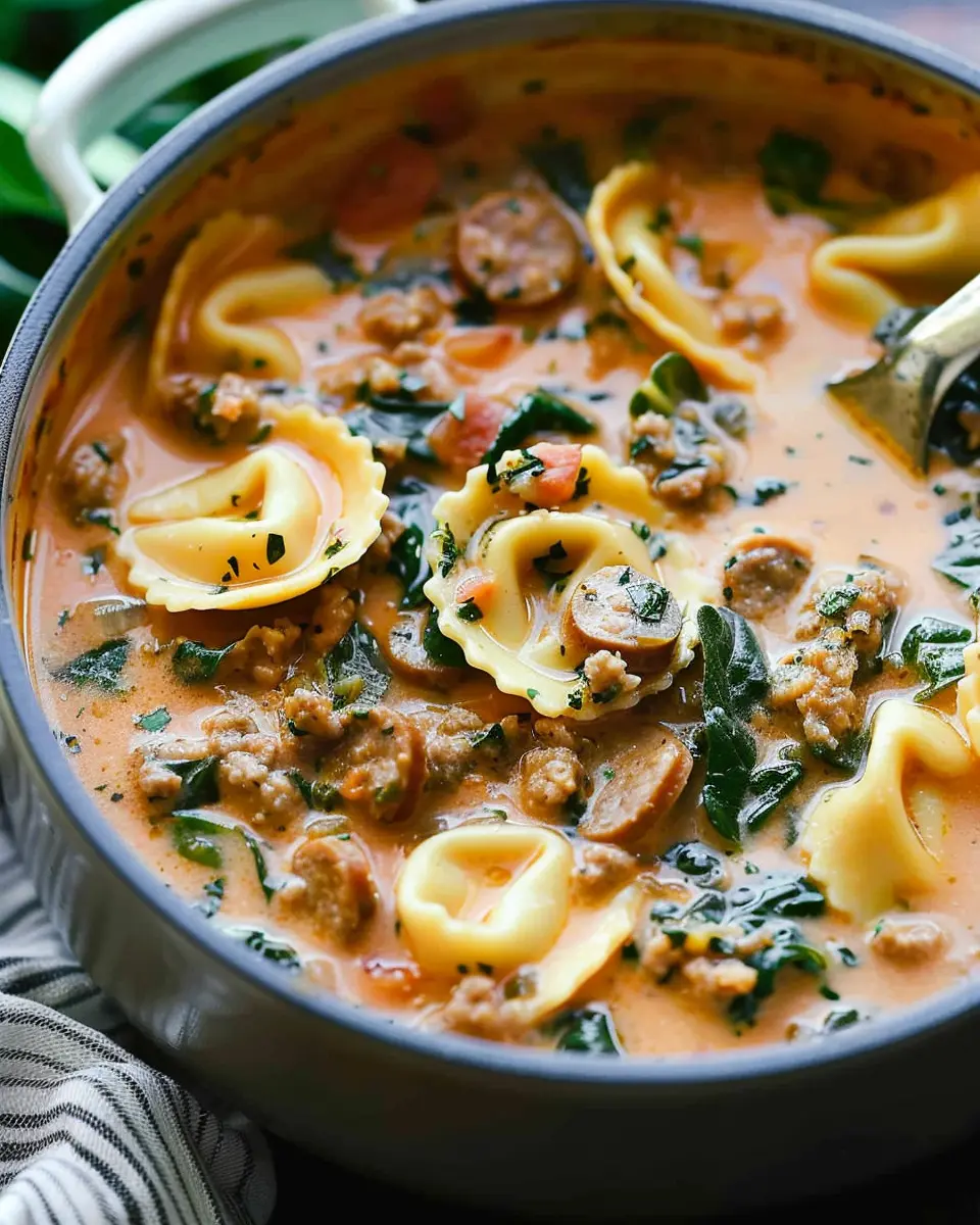 Creamy Sausage Tortellini Soup: A Cozy, Indulgent Delight