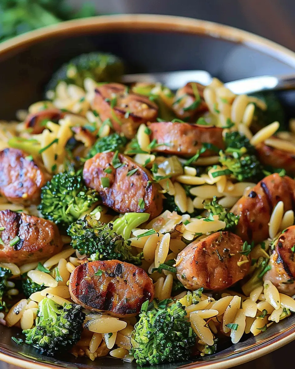 Chicken Sausage and Broccoli Orzo: A Easy Comfort Meal